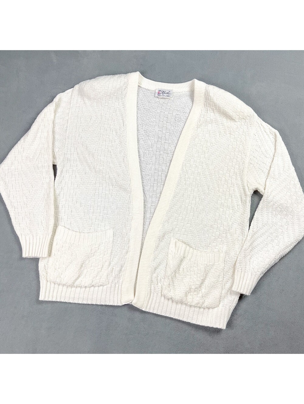 Vintage Knit Cardigan, Retro Minimalist Women's Open Front Sweater